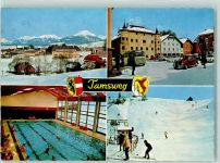 5580 Tamsweg - Schwimmbad Winter Skifahrer VW-Käfer