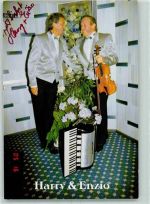 25436 W2082 Uetersen FOTO KEINE AK Autogrammkarte Harry u. Enzio Musik Duo