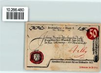O5700 Mühlhausen , Thür Notgeldschein 50 Pfennig Eule