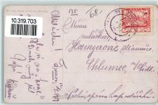 Künstlerkarte Mode 1919 Gebrauchsspuren