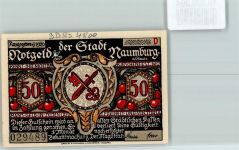 06618 O4800 Naumburg Saale Notgeldschein 50 Pfennig Notgeld Wappen