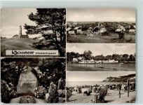 18565 O2359 Kloster, Hiddensee - Gerhard Hauptmann Grabstätte Leuchtturm Strand