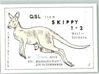Skippy to Radio Yankee I Qsl-Karte 1977