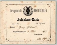 72818 W7419 Mägerkingen 1904 KEINE AK Aufnahmskarte Turngemeinde