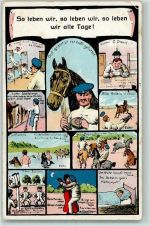 WK I So leben wir AK Soldatenleben 1916 Gebrauchsspuren