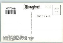 Anaheim Elefanten bathing pool Disneyland Freizeitpark AK Walt Disney