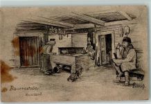 Bialystok 1916 - sign. Liersch Bauernstube Feldpost WK I