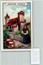 W8500 Nürnberg Aechter Frank Frau in Tracht Burg Kaffeewerbung KEINE AK