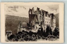 56294 W5401 Wierschem Radierung Burg Eltz