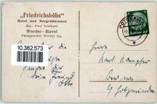14542 O1512 Werder Havel - Hotel Gasthaus Friedrichshöhe Dampfer Anlegestelle