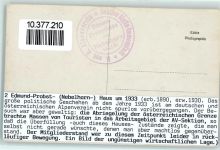 Edmund Probst Haus - Hüttenstempel Beschreibung aufgeklebt