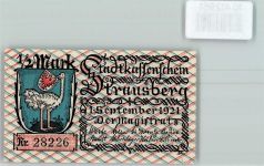 15344 O1260 Strausberg - Notgeld Wappen Vogel Strauss