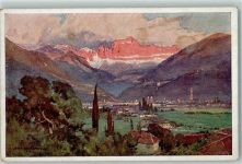 Bozen Bolzano Künstlerkarte AK Compton, E. H. 1926 Gebrauchsspuren