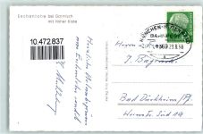 82438 W8116 Eschenlohe , Loisach - Hoher Kiste Bahnpost München-Mittenwald Zug 1369