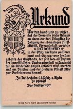 67146 W6705 Deidesheim Gebrauchsspuren Urkunde