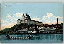 3390 Melk - Donau Raddampfer Ruderboot Stift Melk