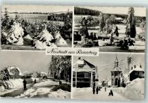 98701 O6314 Neustadt a Rennsteig - Winter Skifahrer Schlittenfahrer