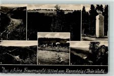 98711 O6304 Frauenwald - Nahetal Frauenwald Monument am Bohrstuhl Gabel Schwimmbad