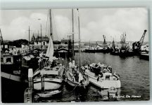 8899 Vlieland - Der Hafen Segelboot Fischerboote Motorboot Verladekran