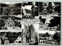 91247 W8561 Vorra , a d Pegnitz - Gasthaus Schramm Schloß Müttererholungsheim Dorfkirche