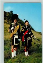 Drum Major and Piper - Argyll and Sutherland Highlanders, sehr gute Erhaltung AK Dudelsack