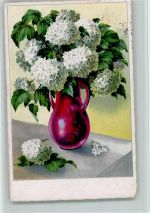 Flieder in der Blumenvase AK Wenau 1925