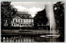 69488 W6943 Birkenau , Odenw - Schloß Birkenau Parkanlage Teich Springbrunnen