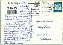 40721 W4010 Hilden - Mittelstraße Ev. Kirche Marktplatz VW Käfer Fahrrad