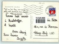67110 Reichshoffen 1966 - Städtekarte mit Hubschrauber AK