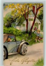 HWB Alabaster Serie 4640 - Kinder mit einem Auto - Pfingsten Petersen, Hannes