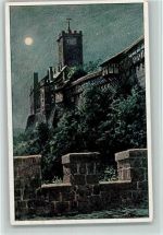 O5900 Eisenach , Thür sign Lindegreen - Wartburg bei Mondschein AK Mandt Künstlerkarte