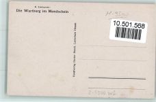 O5900 Eisenach , Thür sign Lindegreen - Wartburg bei Mondschein AK Mandt Künstlerkarte