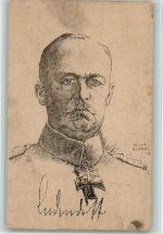 mit Orden an der Uniform AK Ludendorff Künstlerkarte