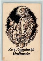Segenswunsch - sign Alfred Soder Nr. 12 AK Konfirmation Lithographie / Künstlerkarte