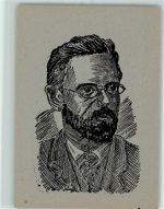 Petzer Rosegger Federzeichnung sign. Schäffler Schriftsteller Künstlerkarte