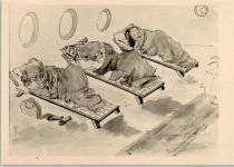 O7282 Bad Düben Humor zum Kurbetrieb AK Kur 1964 Künstlerkarte