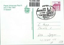 W6720 Speyer Papst Johannes Paul II. Papst 1987