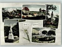 84529 W8261 Tittmoning - Mariensäule Stiftskirche Salzachbrücke