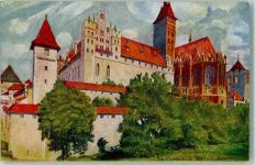 Marienburg Malbork Künstlerkarte Marienburg Westpreußen