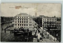 Königsberg Kaliningrad - Kneiphöf`sche Langgasse mit neuem Bankgebäude Straßenbahn