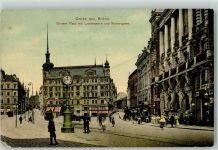 Brno Brünn 1908 - Großer Platz mit Lichtenstei und Rennergasse Straßenbahn