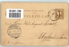 Ritter zu Pferd Künstlerkarte Motiv Ungarn 1898 Ganzsache