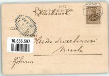 56338 W5423 Braubach 1902 Gebrauchsspuren Lithographie mit Marksburg sign. SB