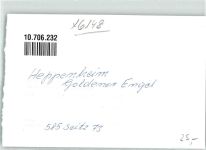 64646 W6148 Heppenheim Bergstraße FOTO KEINE AK Gasthaus goldener engel Ort handschriftlich