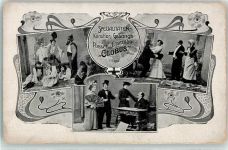 Possen Ensemble Globus Jugendstil Volksschauspiel Gebrauchsspuren