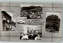 76891 W6749 Bundenthal Gebrauchsspuren Gasthaus zum Schwanen Fladenstein VW Käfer Foto AK