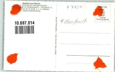 79822 W7820 Neustadt Titisee-Neustadt Gebrauchsspuren Gasthaus zum Pfauen Foto AK