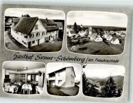 72290 W7298 Schömberg , Kr Freudenstadt Foto AK Gasthaus Sonne Pension