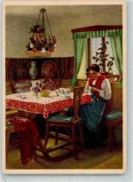 sign. Ralph Schuster Wohnlichkeit Handarbeit Interieur Indanthren Gebrauchsspuren