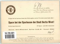10115 W1000 Wilmersdorf Gebrauchsspuren Landkarte Nordfiresische Inseln Werbe AK Sparkasse